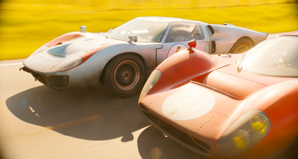 The primary Ford GT40 shown in the film is an exact replica, complete with identical Ford V8 engine, of the original, which is privately owned by a collector in Southern California.